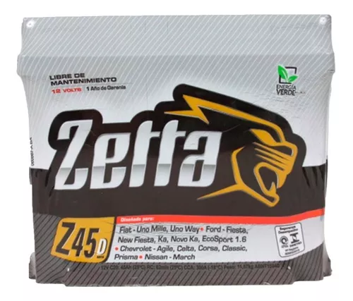 Bateria GM Celta 2006 a 2010 Base D Troca Zetta