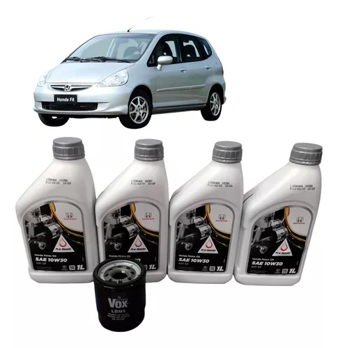 Kit Troca Óleo 10w30 Honda Fit 1.4 2003 a 2008