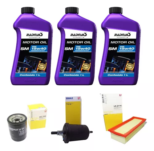Kit Troca Óleo + Filtros Uno Palio Grandsiena 1.0 1.4 Evo