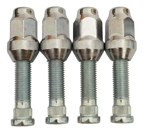 4 Prisioneiro Roda E Porca Para Chevrolet Prisma Onix Cobalt
