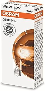 10 lâmpadas transparentes de halogêneo OSRAM W5W Original (501) 12V 5W W2,1x9,5d 2825