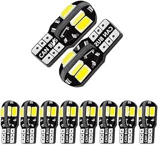 KIT 10 LAMPADA T10 CAMBUS 8 LED CANCELLER W5W BRANCO 12V
