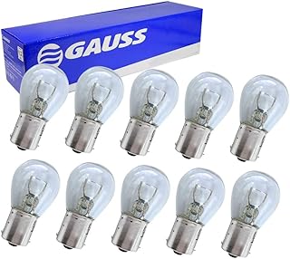 10 Lâmpada Gauss Miniatura Incolor R10W 24V BA15S BA15D 1 Polo GL0067C