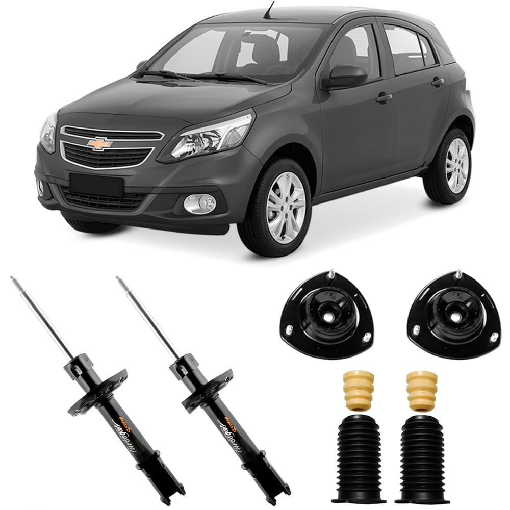 2 Amortecedor Chevrolet Agile 2010 2014 Traseiro Cofap Kit
