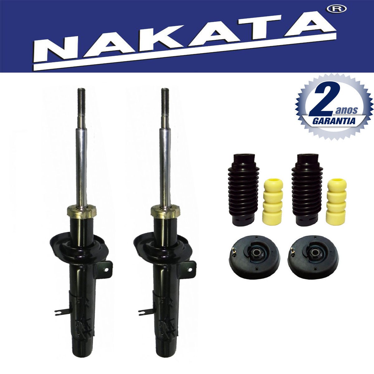 2 Amortecedor Citroën C3 2003 2012 Dianteiro Nakata Kit