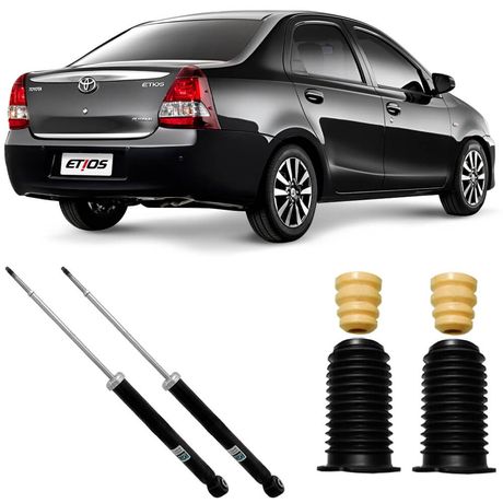 2 Amortecedor Etios 2013 2020 Traseiro Motorista Passageiro Nakata Kit