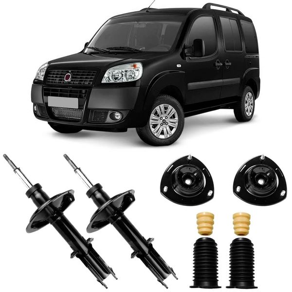 2 Amortecedor Fiat Doblo 2002 2018 Dianteiro Motorista Passageiro Monroe Kit
