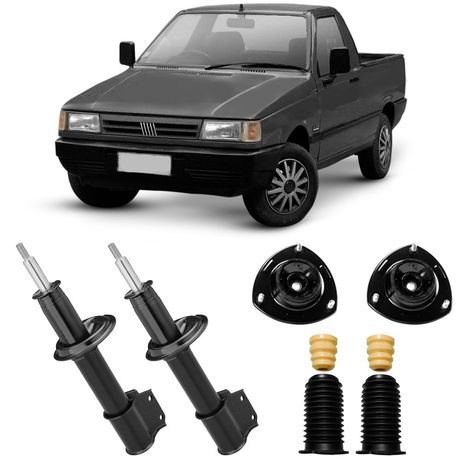 2 Amortecedor Fiat Fiorino Uno 85 88 Dianteiro Nakata Kit