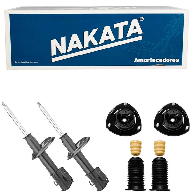 2 Amortecedor Fiat Strada 2001 2020 Dianteiro Motorista Passageiro Nakata Kit