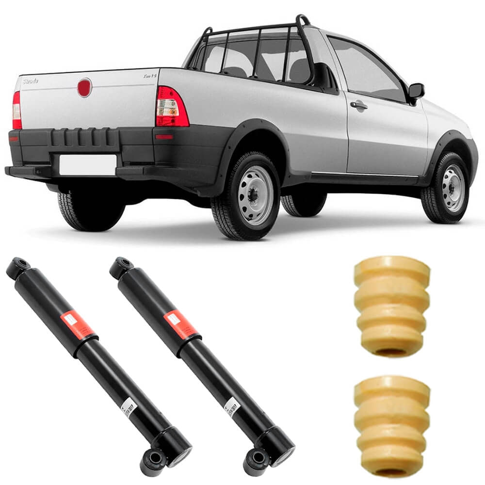 2 Amortecedor Fiat Strada 2008 2018 Traseiro TRW Kit