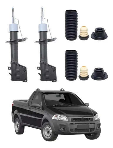 2 Amortecedor Fiat Strada 98 2012 Traseiro Monroe Kit