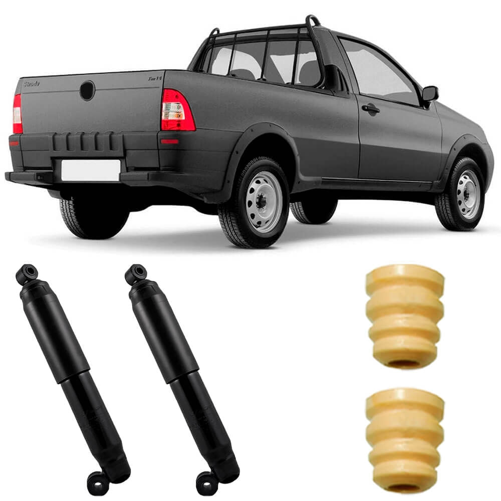 2 Amortecedor Fiat Strada 99 2018 Traseiro Cofap Kit