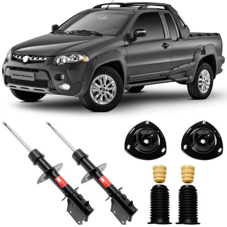 2 Amortecedor Fiat Strada Adventure 2002 2017 Dianteiro TRW Kit