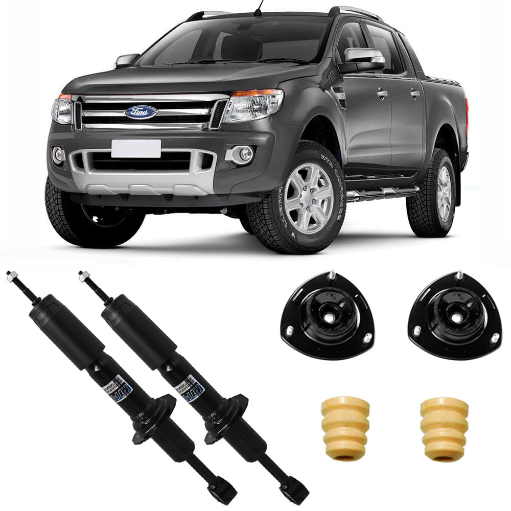 2 Amortecedor Ford Ranger 2012 2019 Dianteiro Nakata Kit