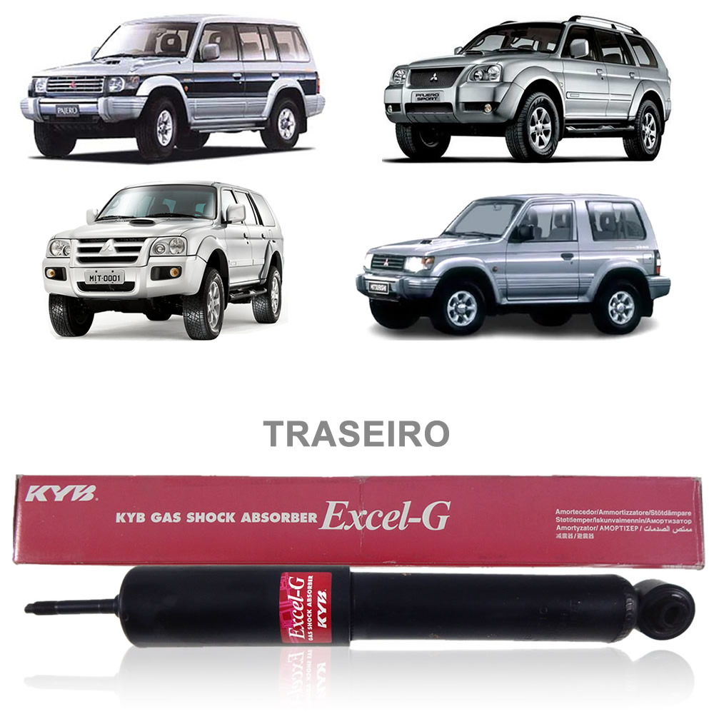 2 Amortecedor Pajero Sport GLS 93 2012 Full 91 99 Traseiro Kayaba 344223 Mola Helicoidal KYB