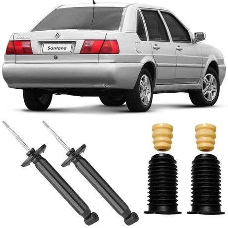 2 Amortecedor Santana 84 2006 Traseiro Motorista Passageiro Nakata Kit