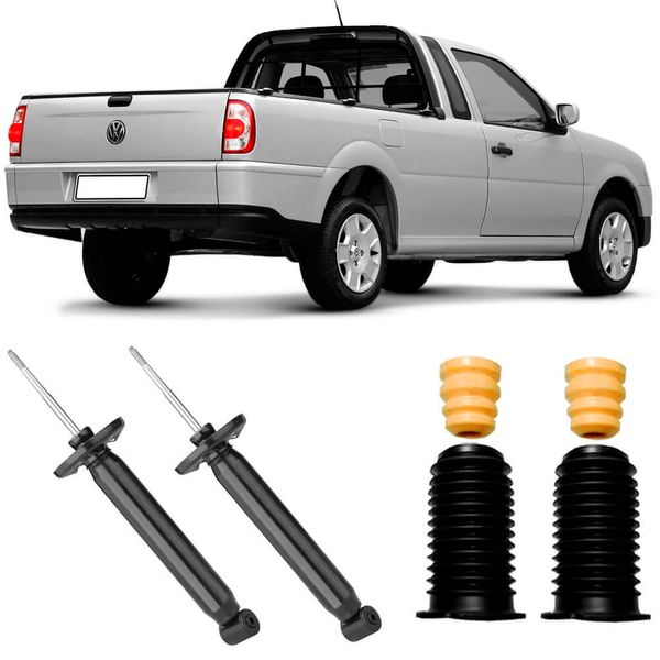 2 Amortecedor Saveiro 98 2008 Traseiro Nakata Kit