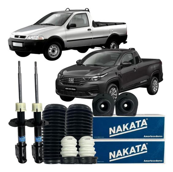 2 Amortecedor Strada 2001 2020 Dianteiro Motorista Passageiro Nakata Kit