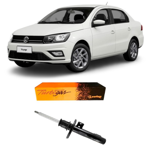 2 Amortecedor Voyage 2009 2018 Dianteiro Cofap Turbogas Kit