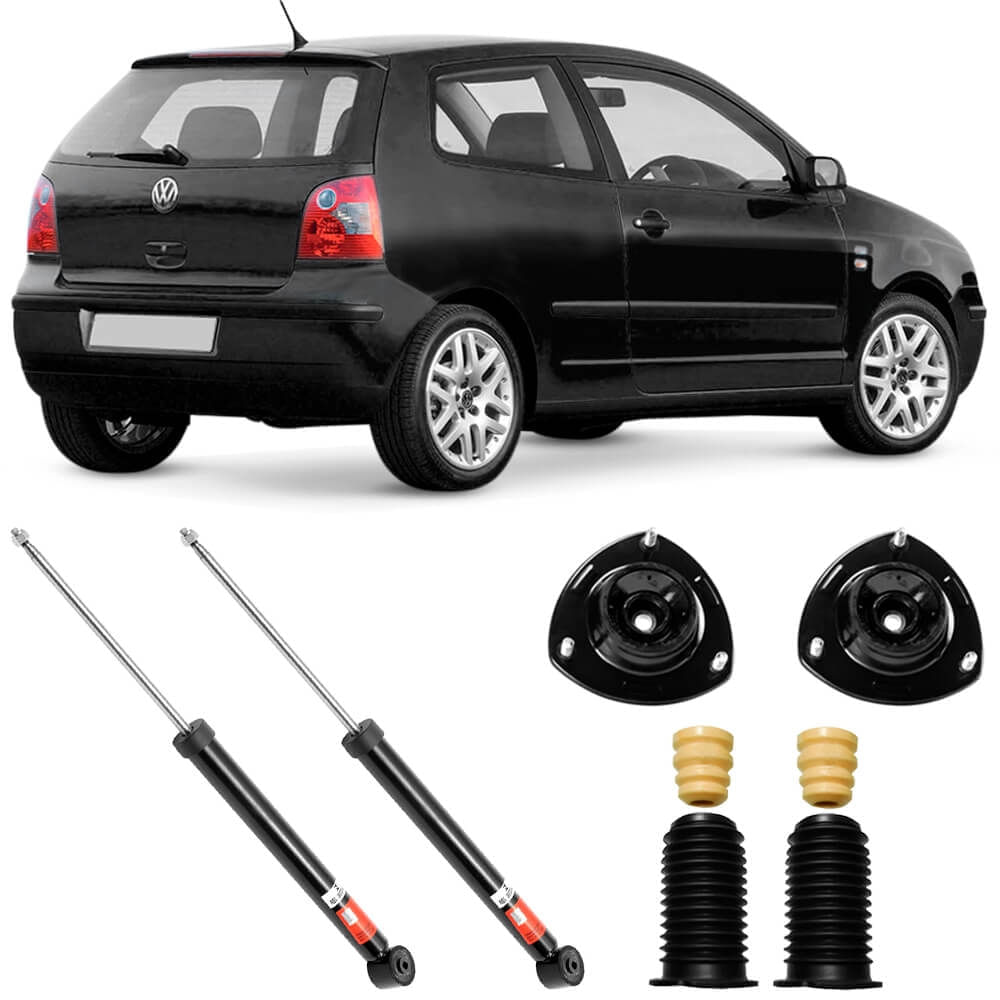 2 Amortecedor VW Polo 2003 2006 Traseiro TRW Kit