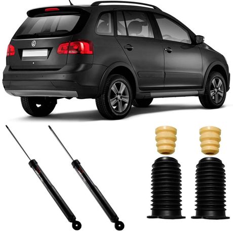 2 Amortecedor VW Spacecross 2012 2014 Traseiro Cofap Turbogas Kit
