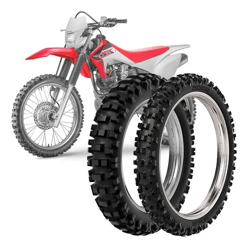 2 Pneu Moto Crf 230F Rinaldi 100 100 18 59M 80 100 21 51M Rmx 35