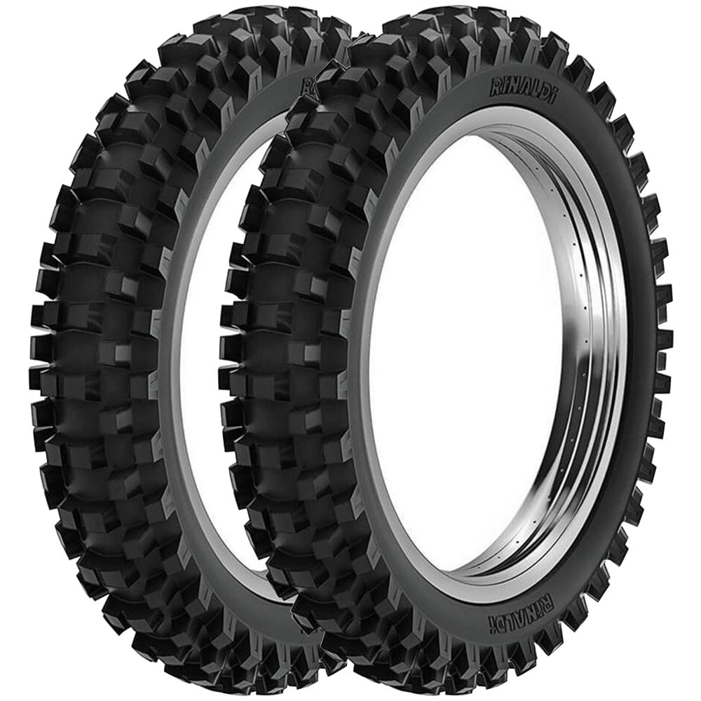2 Pneu Moto Crf 230F Rinaldi 110 100 18 64M 80 100 21 51M RW33