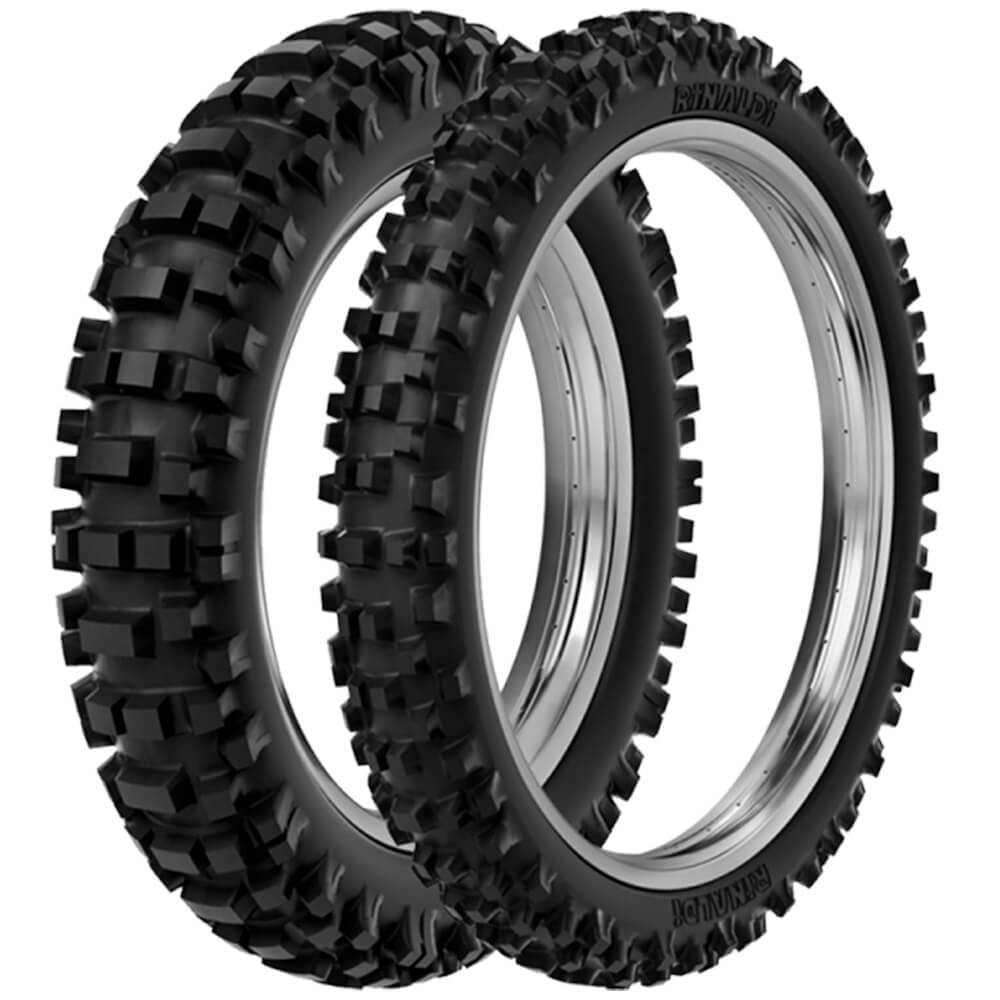 2 Pneu Moto Cross Rinaldi 100 100 18 59M 80 100 21 51M Rmx 35