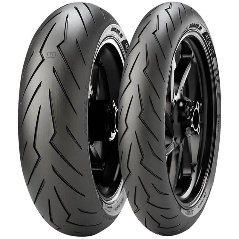 2 Pneu Moto Pirelli 190 55R17 75W 120 70R17 58W Diablo Rosso 3