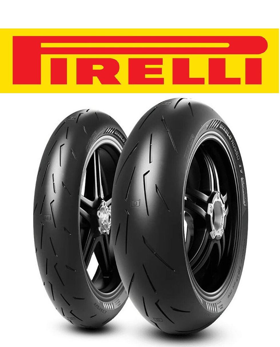 2 Pneu Moto Pirelli 190 55R17 75W 120 70R17 58W Diablo Rosso Corsa 2