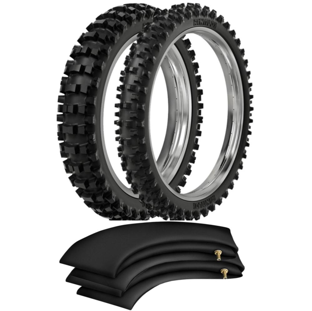 2 Pneu Moto Tt R 230 Rinaldi 110 100 18 64M 80 100 21 51M RW33