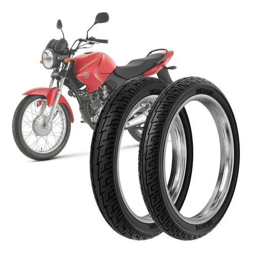 2 Pneu Moto Yamaha Ybr Factor Rinaldi 90 90 18 57P 80 100 18 47P HB37