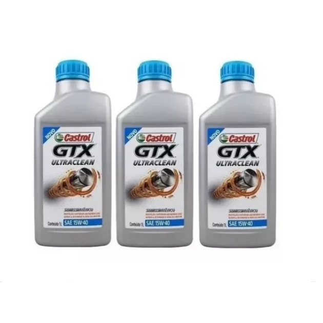 3 Óleo Semissintetico 15W40 Gtx Ultraclean Castrol Fiat