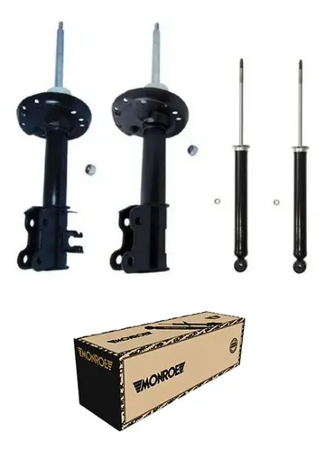 4 Amortecedor Dianteiro Traseiro Novo Uno 2010 2021 Monroe Kit