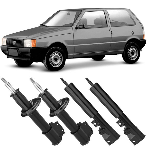 4 Amortecedor Fiat Uno 85 88 Dianteiro Traseiro Nakata