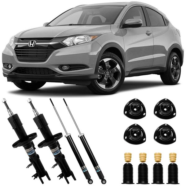 4 Amortecedor Honda Hr V 2016 2020 Dianteiro Traseiro Nakata Kit