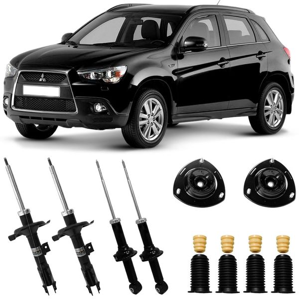 4 Amortecedor Mitsubishi Asx 2011 2018 Dianteiro Traseiro Nakata Kit