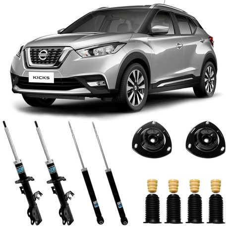 4 Amortecedor Nissan Kicks 2017 2018 Dianteiro Traseiro Nakata Kit