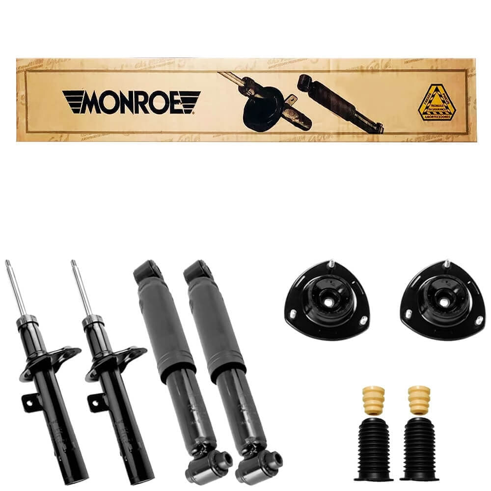 4 Amortecedor Peugeot 206 99 2010 Dianteiro Traseiro Monroe Kit