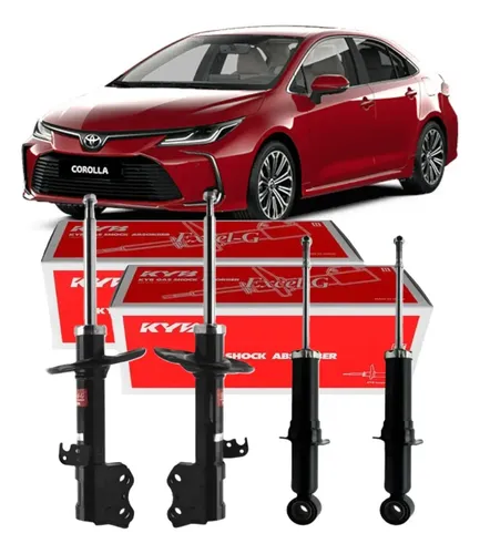 4 Amortecedor Toyota Corolla 2015 2018 Dianteiro Traseiro Kayaba 339824 KYB