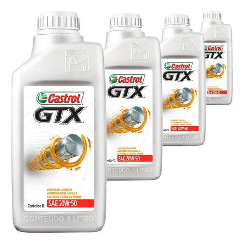 4 Óleo Mineral 20W50 Gtx Anti Borra Castrol Toyota
