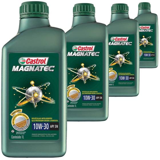 4 Óleo Semissintetico 10W30 Magnatec API Sn Castrol Mitsubishi Suzuki Toyota