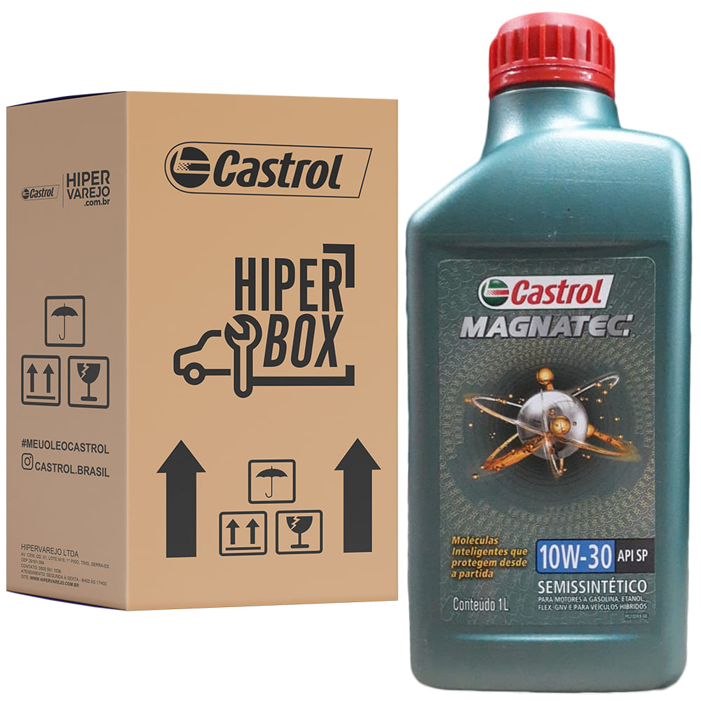 5 Óleo Semissintetico 10W30 Magnatec API Sn Castrol Hyundai Mitsubishi Toyota Suzuki