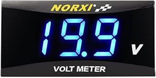 Voltímetro Digital Para Motocicleta, Dc 12V, À Prova D'Água, Para Carro E Moto, Com Função De Alarme De Baixa Tensão (Azul)