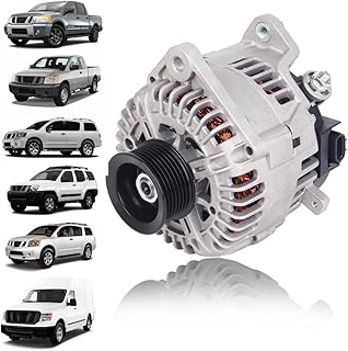 Alternador 12V 130AMP FIT Nissan Frontier 2008-2019, Titan 2008-2015, Xterra, Armada, Pathfinder, NV2500, Substitui 11256N 23100ZH00A 23100ZH00C