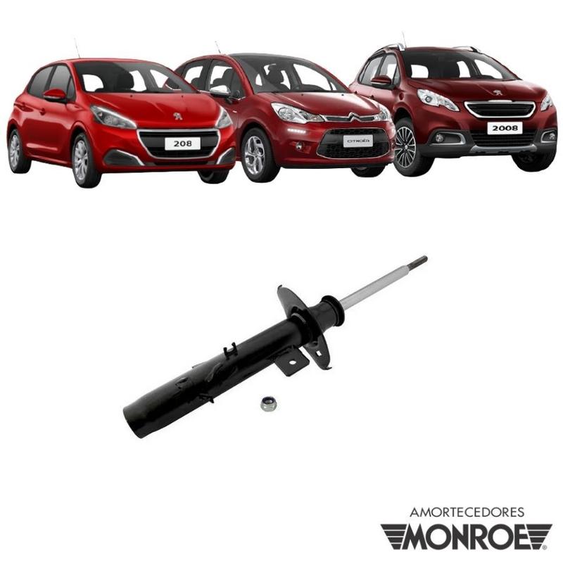 Amortecedor C3 Peugeot 2008 2013 2019 Dianteiro Passageiro Monroe 749012SP