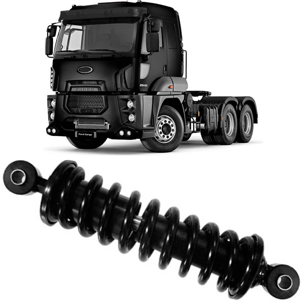 Amortecedor Cabine Ford Cargo 2842 2013 2017 Traseiro Mola Globo 1949