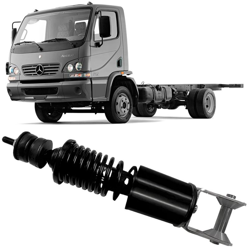Amortecedor Cabine Mercedes-Benz Accelo 2002 2022 Traseiro Mola Globo 2098M