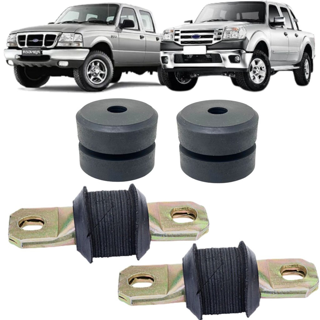 Amortecedor Dianteiro Ford Ranger 2001 2006 Esquerdo Direito Borracha Poliuretano