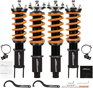 maXpeedingrods Coilovers para Honda Civic 1988-2000, para CRX 1988-1991, para del Sol 92-95, para Acura Integra 1990-2001, amortecedores ajustáveis de 24 níveis, kit de redução atualizado T6 com